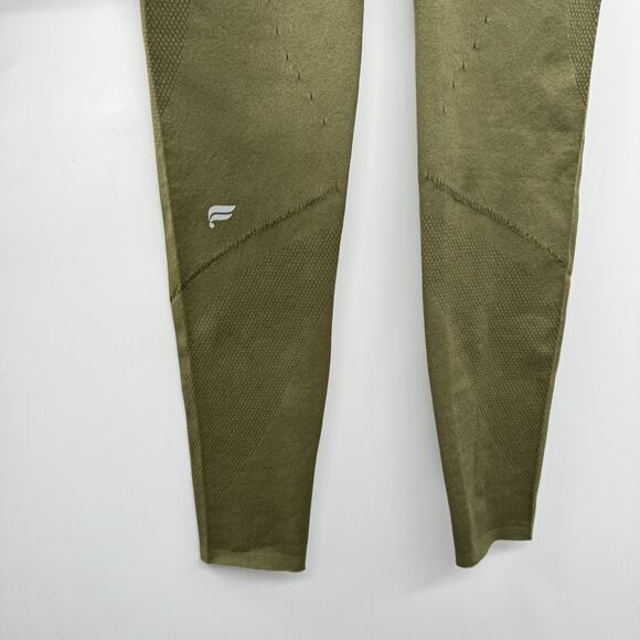 Fabletics Sculptknit Contour High Waisted Leggings Sz XL Green Compression New - Picture 2 of 12